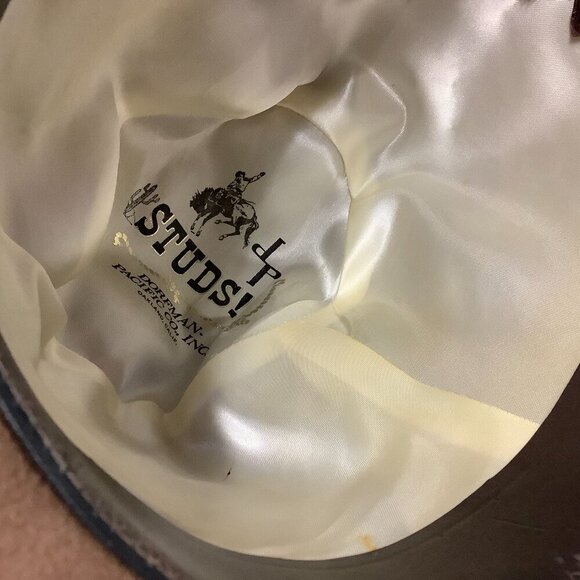 Studs DP Dorfman Pacific Company Western Cowboy Hat Brown - Picture 12 of 12